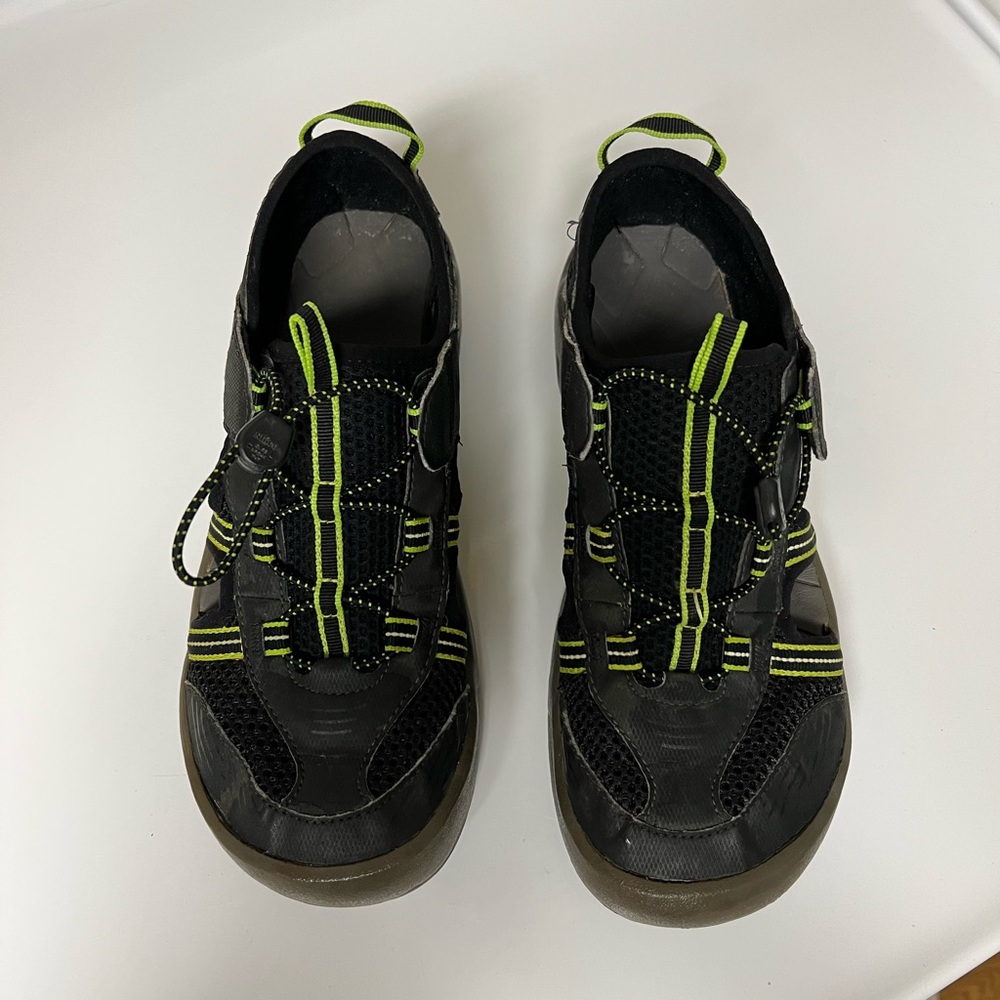 Teva Omnium Big Kid Water Walking Hiking Sandals Shoes Size 6 Black Gray Green
